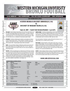 Western Michigan Broncos football team / Branden Ledbetter / Jeremy Maclin / Waldo Stadium / College football / American football / Football