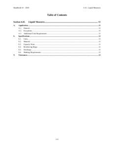 Handbook 44 – [removed]Liquid Measures Table of Contents Section 4.41.