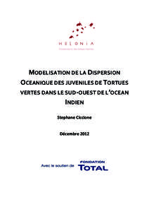    MODELISATION	
  DE	
  LA	
  DISPERSION	
   OCEANIQUE	
  DES	
  JUVENILES	
  DE	
  TORTUES	
   VERTES	
  DANS	
  LE	
  SUD-­‐OUEST	
  DE	
  L’OCEAN	
   INDIEN	
  