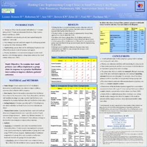 Herding Cats: Implementing Croup Clinics in Small Primary Care Practices with Few Resources, Preliminary ABC Intervention Study Results. Department of Veterans Affairs South Texas Veterans Health Care System - San Antoni