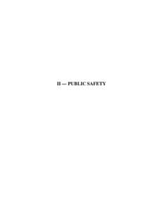 II — PUBLIC SAFETY  II-1 PUBLIC SAFETY Account Number