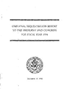 ,. OMB FINAL SEQUESTRATION REPORT