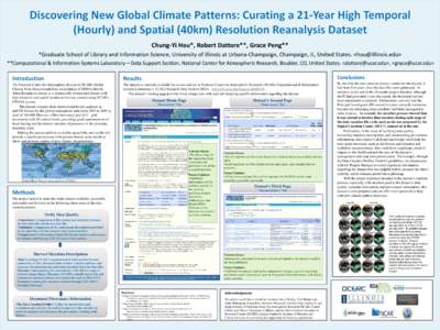 Chung-Yi Hou*, Robert Dattore**, Grace Peng** *Graduate School of Library and Information Science, University of Illinois at Urbana-Champaign, Champaign, IL, United States. <> **Computational & Informatio
