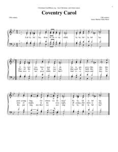 4  ChristmasCarolMusic.org - free Christmas carol sheet music Coventry Carol 15th century