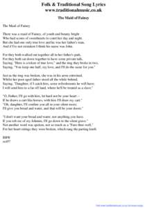 Folk & Traditional Song Lyrics - The Maid of Fainey