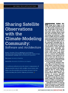 Feature: Distributed Section Title Applications Sharing Satellite Observations