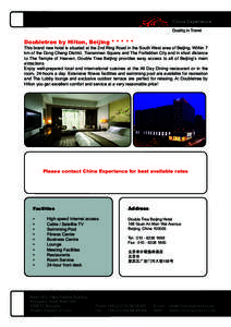 Hotel / Beijing / Hospitality industry / Tourism / Travel / Doubletree / Hilton Hotels Corporation / Beijing Hotel