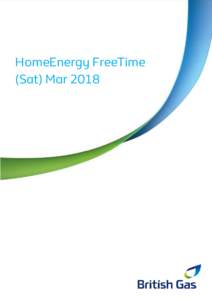 HomeEnergy FreeTime (Sat) Mar 2018 Tariff terms and conditions About your tariff st