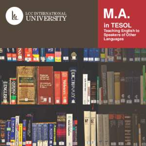 LCC INTERNATIONAL  UNIVERSITY M.A. in TESOL