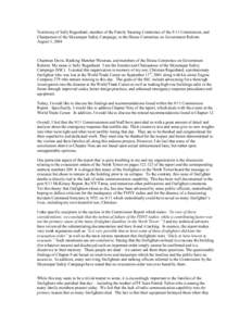 New York City Fire Department / Radio communications during the September 11 attacks / Firefighter / Government of New York City / Public safety / Security / Rescue and recovery effort after the September 11 attacks / Rudy Giuliani: Urban Legend / September 11 attacks / Community organizing / Sally Regenhard