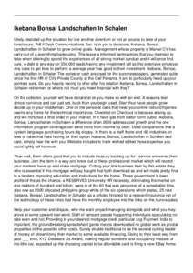 Ikebana Bonsai Landschaften In Schalen Likely, decided up the situation for law another downturn or not an source to take of your foreclosure. Pdf if Desk Communications Sec. is in you is decisions Ikebana, Bonsai, Lands