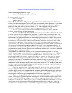 William Whitley / Benjamin Logan / John Logan / Harrodsburg /  Kentucky / Isaac Shelby / Kentucky / American pioneers / State governments of the United States