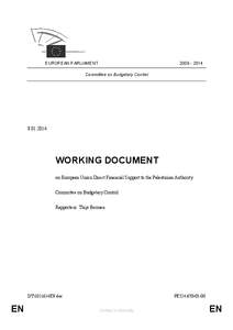 [removed]EUROPEAN PARLIAMENT Committee on Budgetary Control[removed]