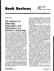 Book Reviews Shelby D. Hunt The Influence of Philosophy, Philosophies, and