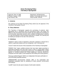 Technology / Management / Environmental economics / Manufacturing / Procurement / Purchasing / Environmental certification / GREENGUARD Environmental Institute / Energy Star / Business / Supply chain management / Systems engineering