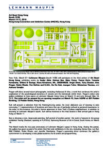 Art Basel Hong Kong Booth 1C08 March 14-17, 2015 Hong Kong Convention and Exhibition Center (HKCEC), Hong Kong  Do Ho Suh, Rubbing/Loving Project: Unit 2, 348 West 22nd Street, New York, NY 10011, USA, 2014, colored penc