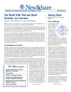 Newsletter of the International Society of Travel Medicine[removed]May/June The W orld W