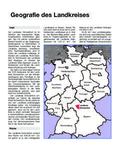 Geografie des Landkreises Lage Der Landkreis Schweinfurt ist im