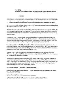 Conservation in the United States / Land management / Pryor Mountains Wild Horse Range / Wilderness / Bureau of Land Management / Public land / Wilderness study area / Sleeping Giant Wilderness Study Area / Environment of the United States / Feral horses / United States