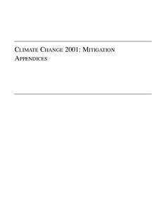 CLIMATE CHANGE 2001: MITIGATION APPENDICES I List of Authors and Reviewers