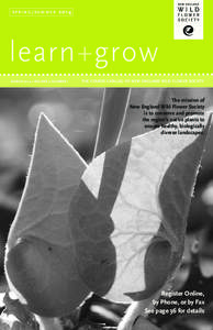 SPRING/SUMMER[removed]learn+grow MARCH 2014 • VOLUME 7, NUMBER 1