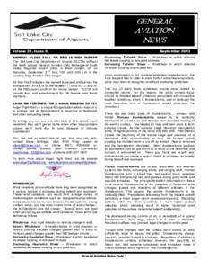 GENERAL AVIATION NEWS Volume 21, Issue 9  September 2013