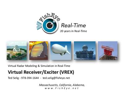 20 years in Real-Time  Virtual Radar Modeling & Simulation in Real-Time Virtual Receiver/Exciter (VREX) Ted Selig[removed] - [removed]