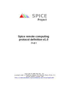Spice remote computing protocol definition v1.0 Draft 1