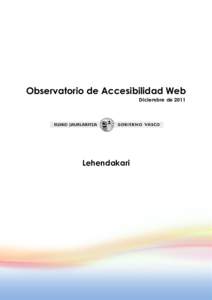 Observatorio de Accesibilidad Web Diciembre de 2011 Lehendakari  Observatorio de Accesibilidad Web