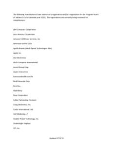 Sony Corporation shareholders and subsidiaries / Funai / Aerospace Industries Association / Technology