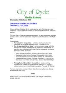 Microsoft Word - CHILDRENS WEEK.doc