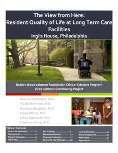Quality of Life in Long Term Care Facilities