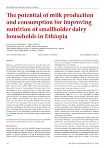 Milk and dairy products in human nutrition  The potential of milk production and consumption for improving nutrition of smallholder dairy households in Ethiopia