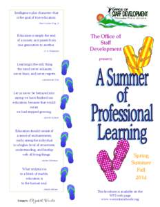 2014_Summer PD Brochure.pub