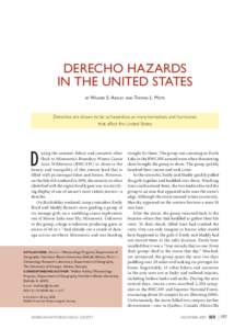 DERECHO HAZARDS IN THE UNITED STATES BY WALKER S. ASHLEY AND THOMAS L. MOTE