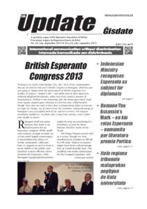 EAB  Update ✩ A quarterly organ of the Esperanto Association of Britain Kvaronjara organo de Esperanto-Asocio de Britio