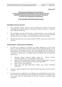 Proposed Submarine Gas Pipelines from Cheng Tou Jiao Liquefied Natural Gas Receiving Terminal, Shenzhen to Tai Po Gas Production Plant, Hong Kong EIA Study Brief No. ESB[removed]Annex B-2 December 2001