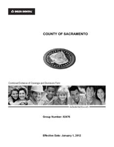 COUNTY OF SACRAMENTO  Combined Evidence of Coverage and Disclosure Form deltadentalins.com