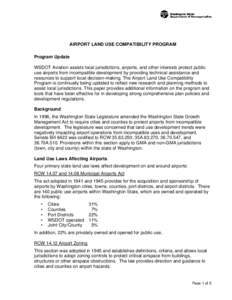 Airport Land Use Compatibility Program - WSDOT Aviation