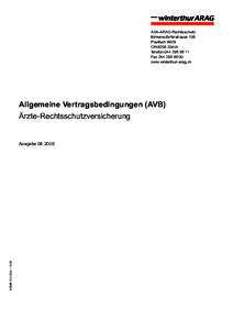 AXA-ARAG Rechtsschutz Birmensdorferstrasse 108 Postfach 9829 CH-8036 Zürich Telefon[removed]Fax[removed]