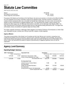 Statute Law Committee - Proposed[removed]Agency Detail Budget