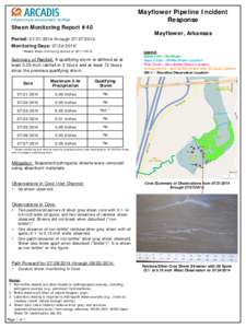 Mayflower Pipeline Incident Response Sheen Monitoring Report #40  Mayflower, Arkansas