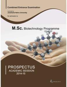M.Sc. Biotechnology  PROSPECTUS CEEB[removed]