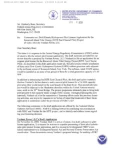 [removed]FERC PDF (Unofficial[removed]:36:08 PM  UNITED STATES DEPARTMENT OF COMMERCE National Oceanic and Atmospheric Administration NATIONAL MARINE FISHERIES SERVICE