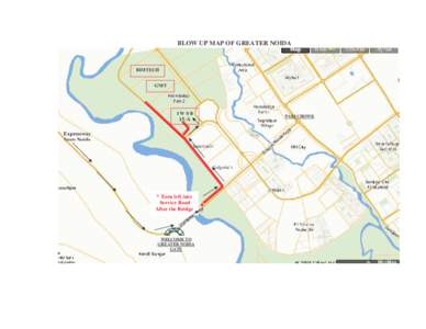 BLOW UP MAP OF GREATER NOIDA  BIMTECH GNIT  IWSB