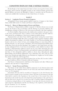 United States Constitution / Politics / Confederate States Constitution / Georgia General Assembly / Government / Law / Article One of the United States Constitution