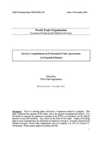 International economics / Trade in services / Gats / World Trade Organization / Trade pact / Preferential trading area / Market access / Uruguay Round / General Agreement on Trade in Services / International trade / International relations / Business