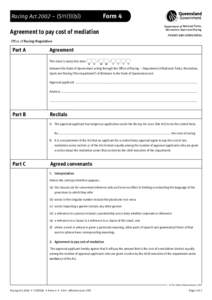 Form 4  Racing Act 2002 – (S11(1)(b)) Department of National Parks, Recreation, Sport and Racing