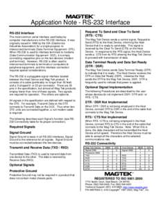 Application Notes - RS-232 Interface