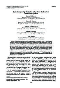 Transactions of the American Fisheries Society 138:361–372, 2009 Ó Copyright by the American Fisheries Society 2009 DOI: [removed]T08[removed]Article]